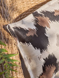 Black/White 50 x 30cm Indoor Outdoor Woven Ikat Cushion