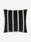 Natural velvet panel stripe cushion 50x50cm (British brand)