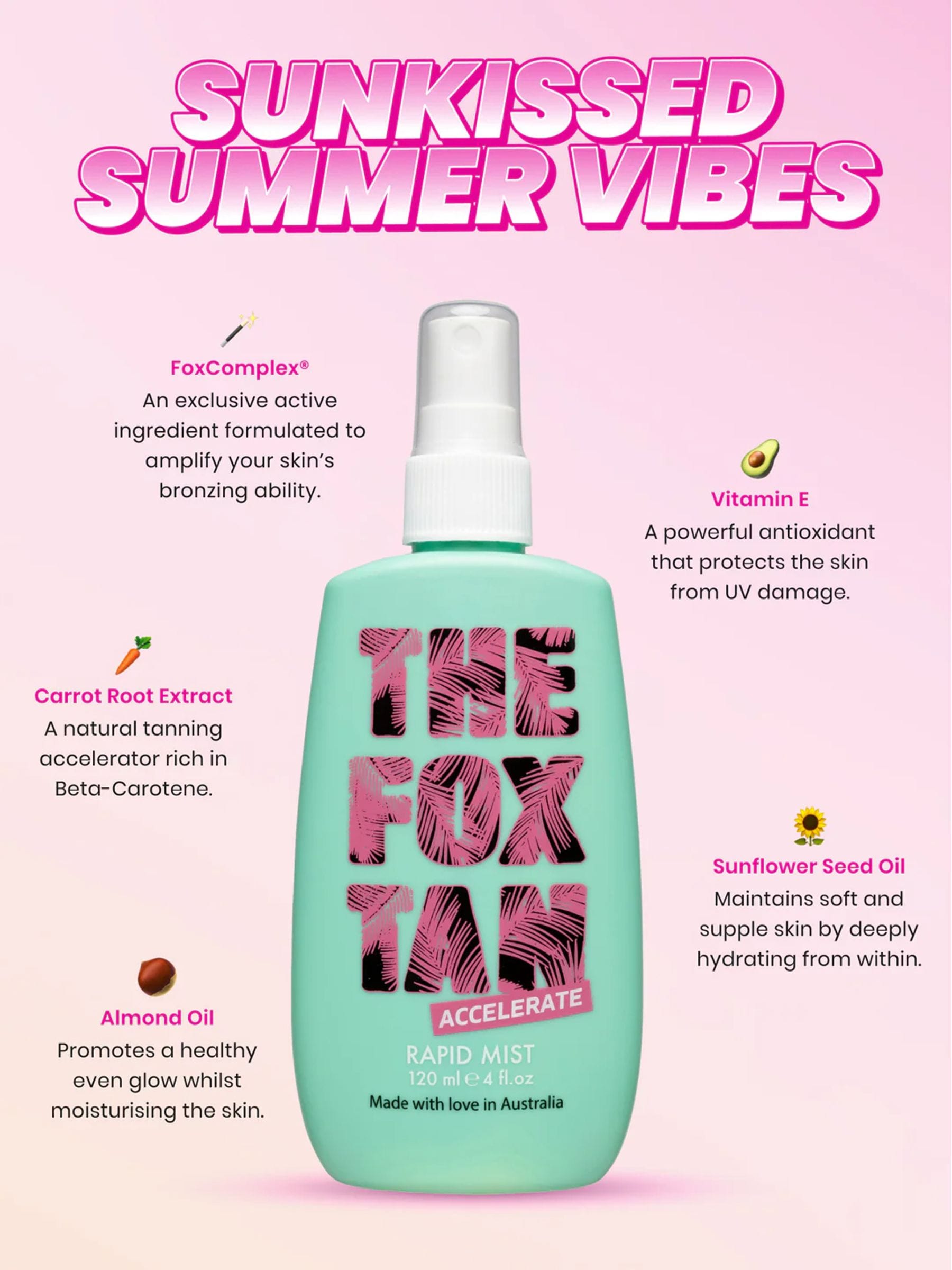 The Fox Tan Rapid Mist tan accelerator spray 120ml (British brand)