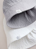 Neutral crinkle baby bucket hats 2 pack - British product