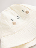 Baby bucket hat Neutral Bear design pure cotton, UK version