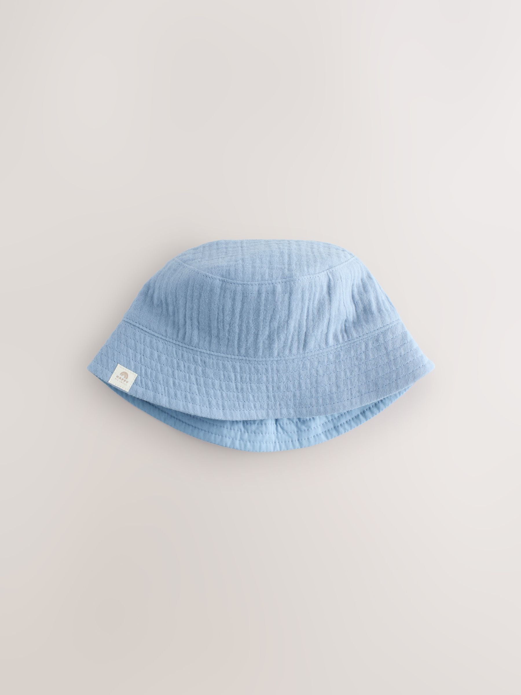 Blue and beige baby bucket hats 2 pack (British brand)