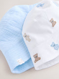 Blue and Bear embroidered bucket hats 2-pack (British brand)