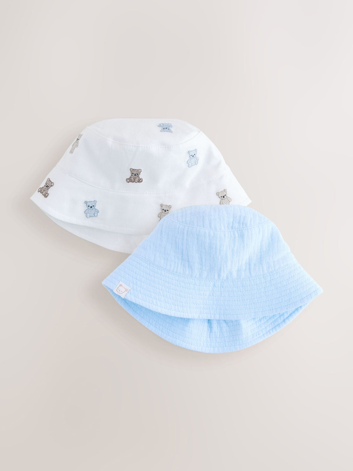 Blue and Bear embroidered bucket hats 2-pack (British brand)