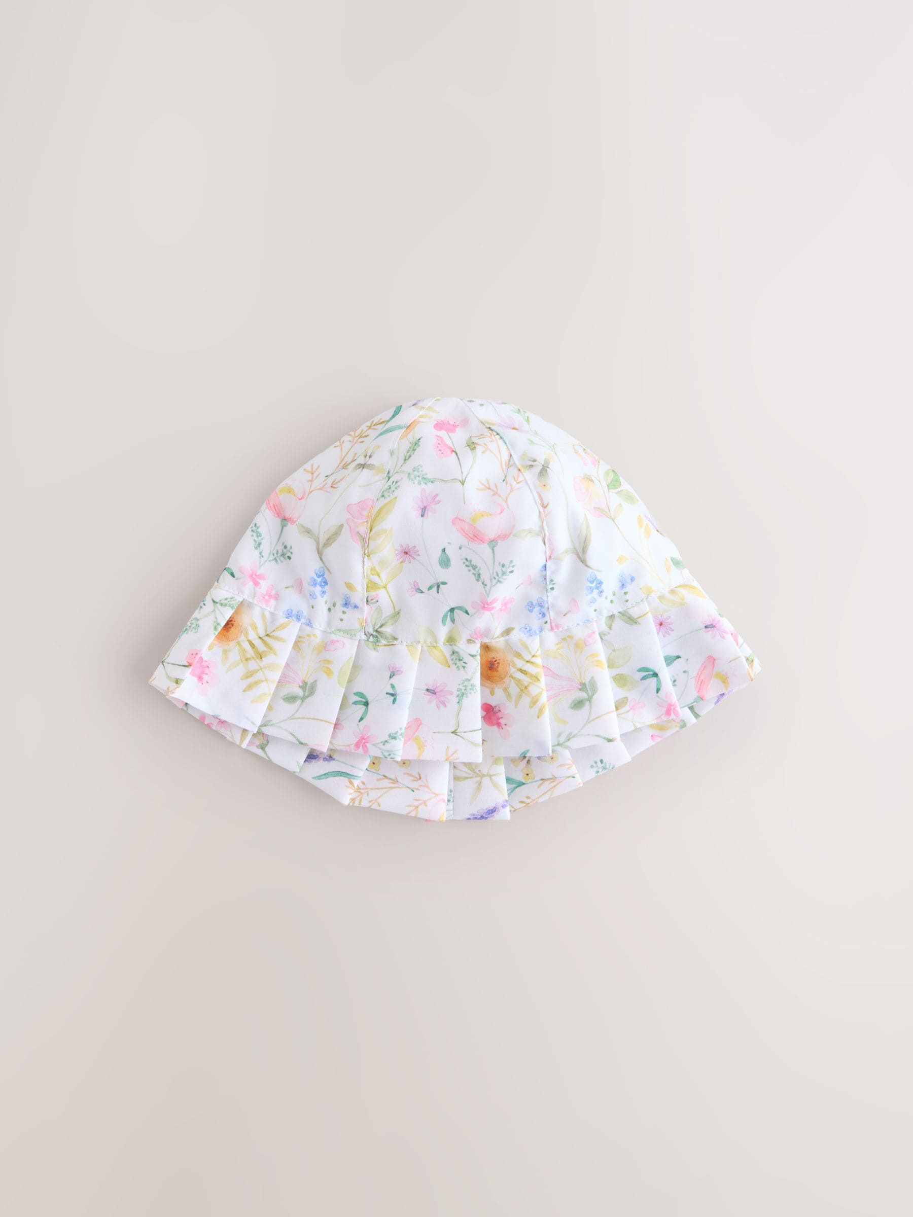 Baby bucket hats pink floral and gingham 2 pack - British product