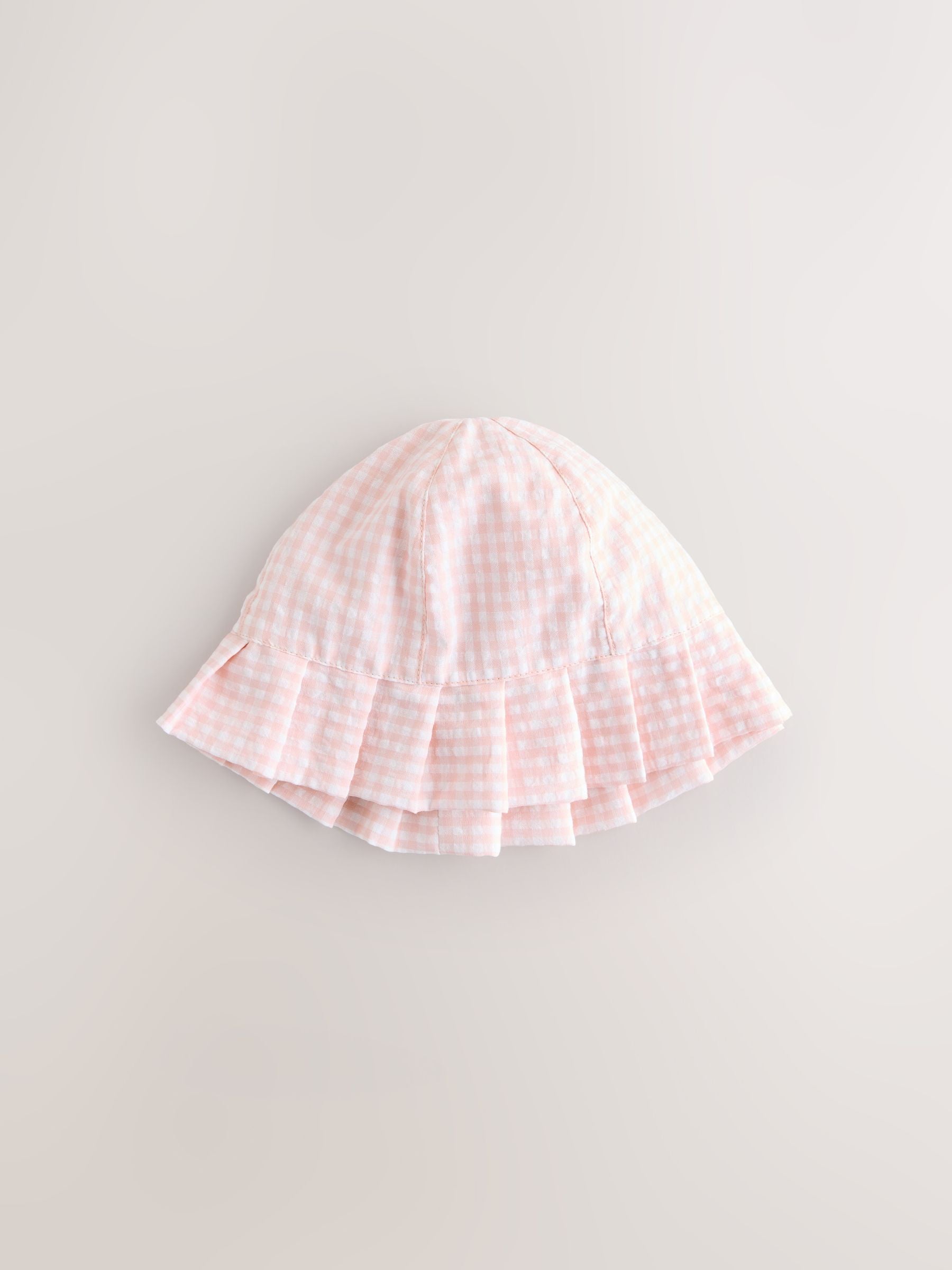 Baby bucket hats pink floral and gingham 2 pack - British product