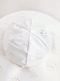 White embroidered swim hat sizes 3mths-10yrs, imported from the UK
