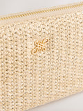 Natural Weave Detail Purse compact purse with recycled lining (British brand)
