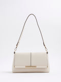 River Island Cream Bar Front Clutch Bag