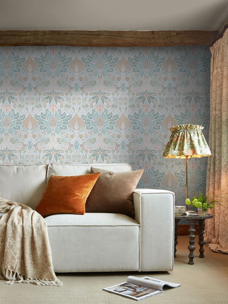 William Morris At Home Haze Dove and Rose A4 Wallpaper Sample