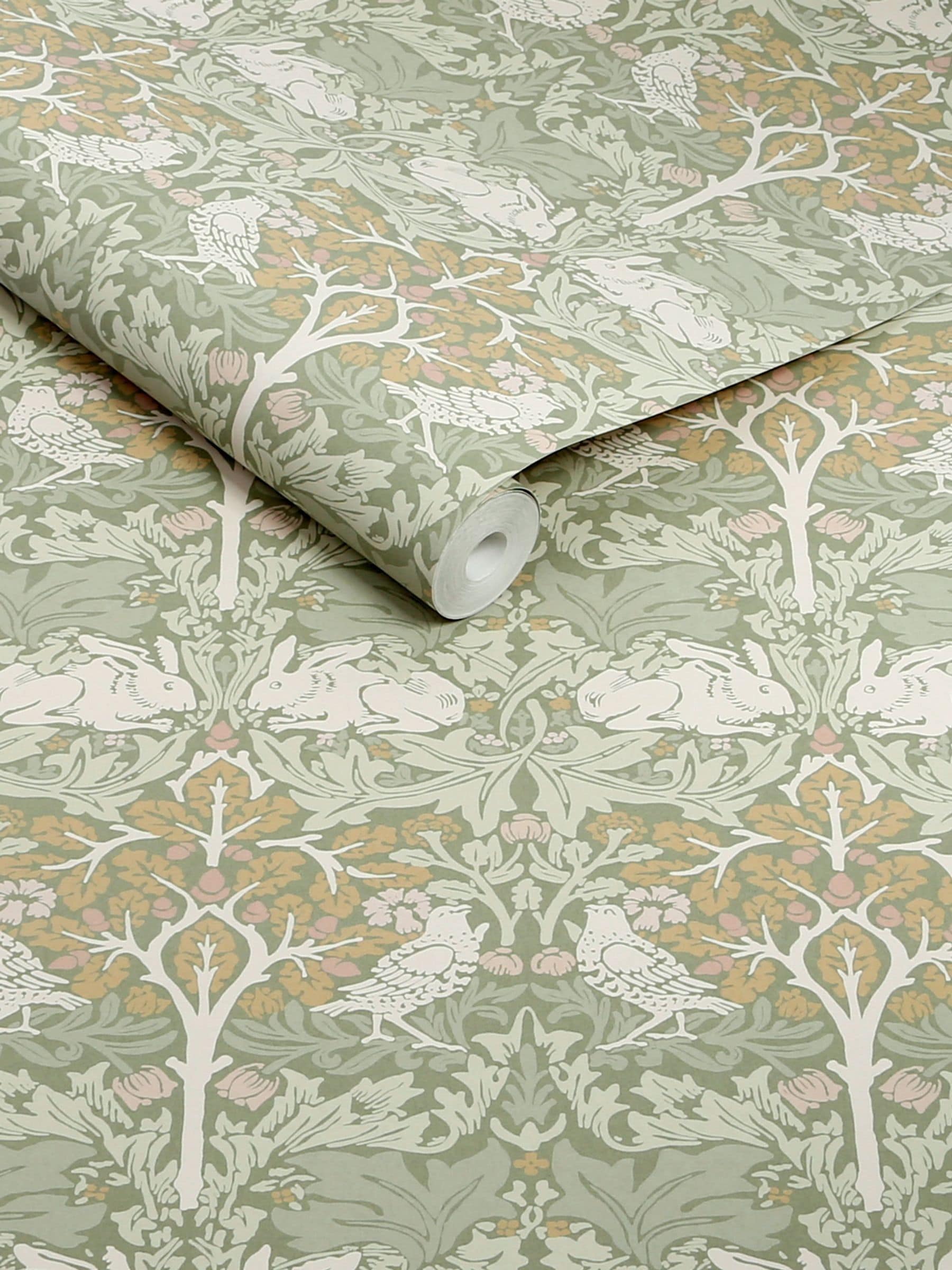 William Morris wallpaper sample Brother Rabbit Lullaby Blue A4 - British product