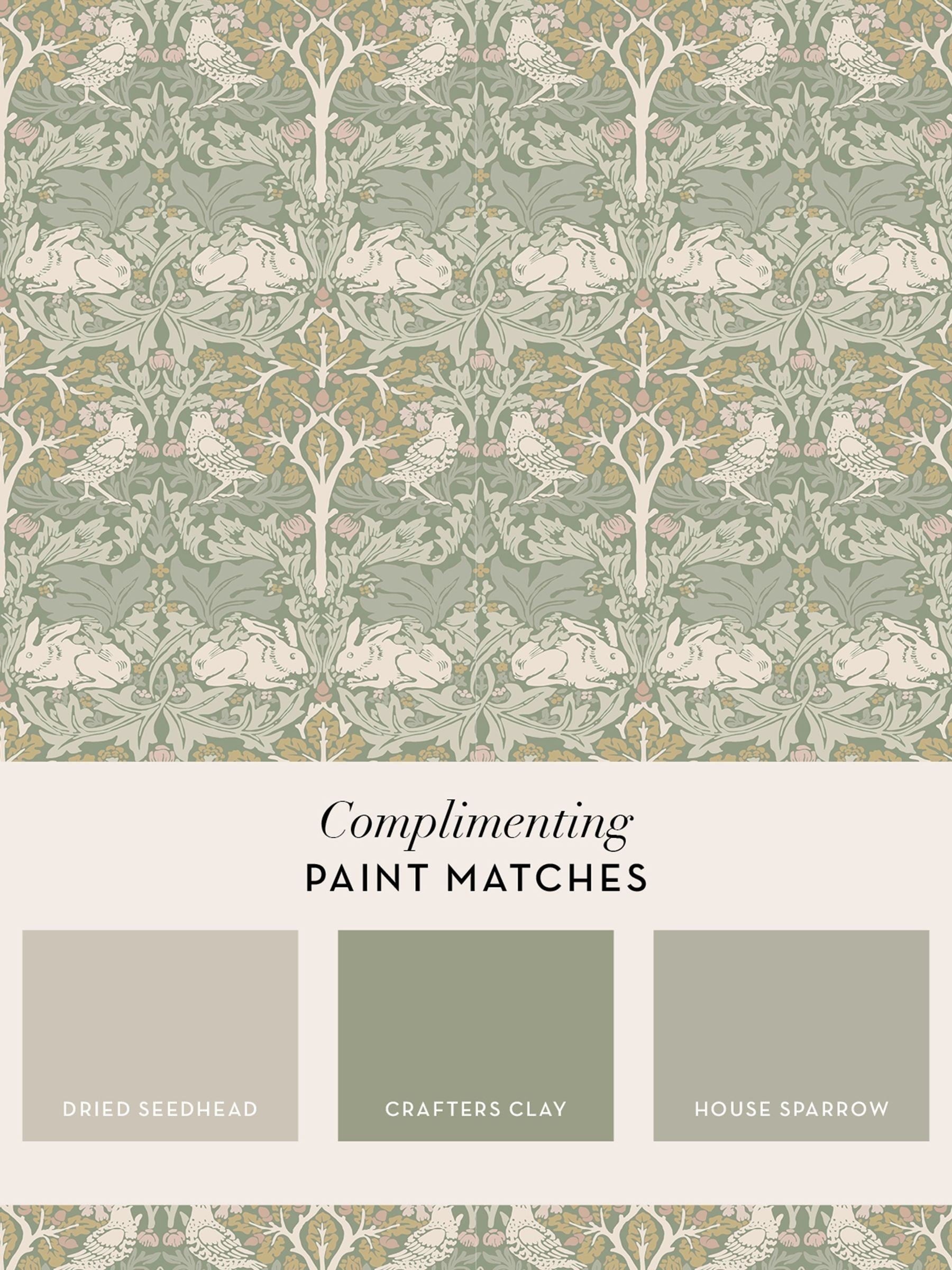 William Morris wallpaper sample Brother Rabbit Lullaby Blue A4 - British product