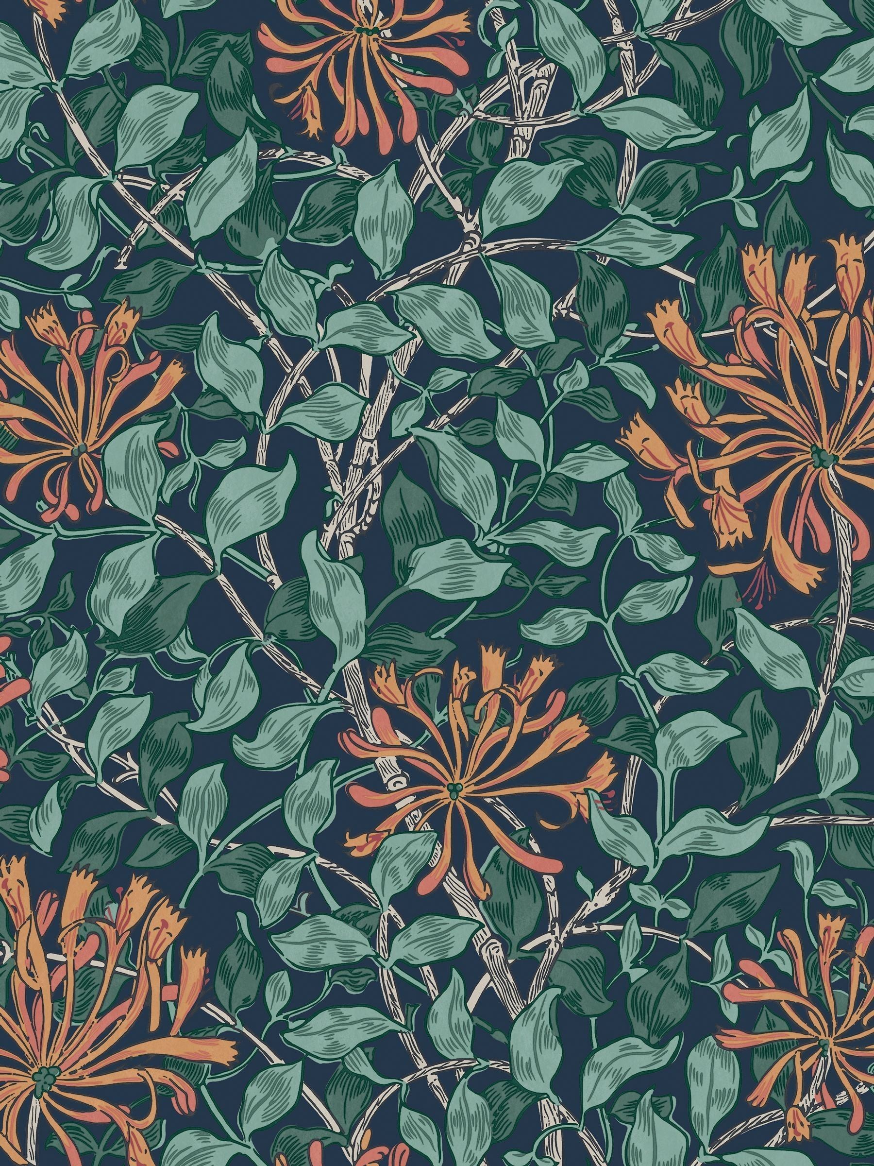 William Morris Honeysuckle wallpaper sample A4 - British product