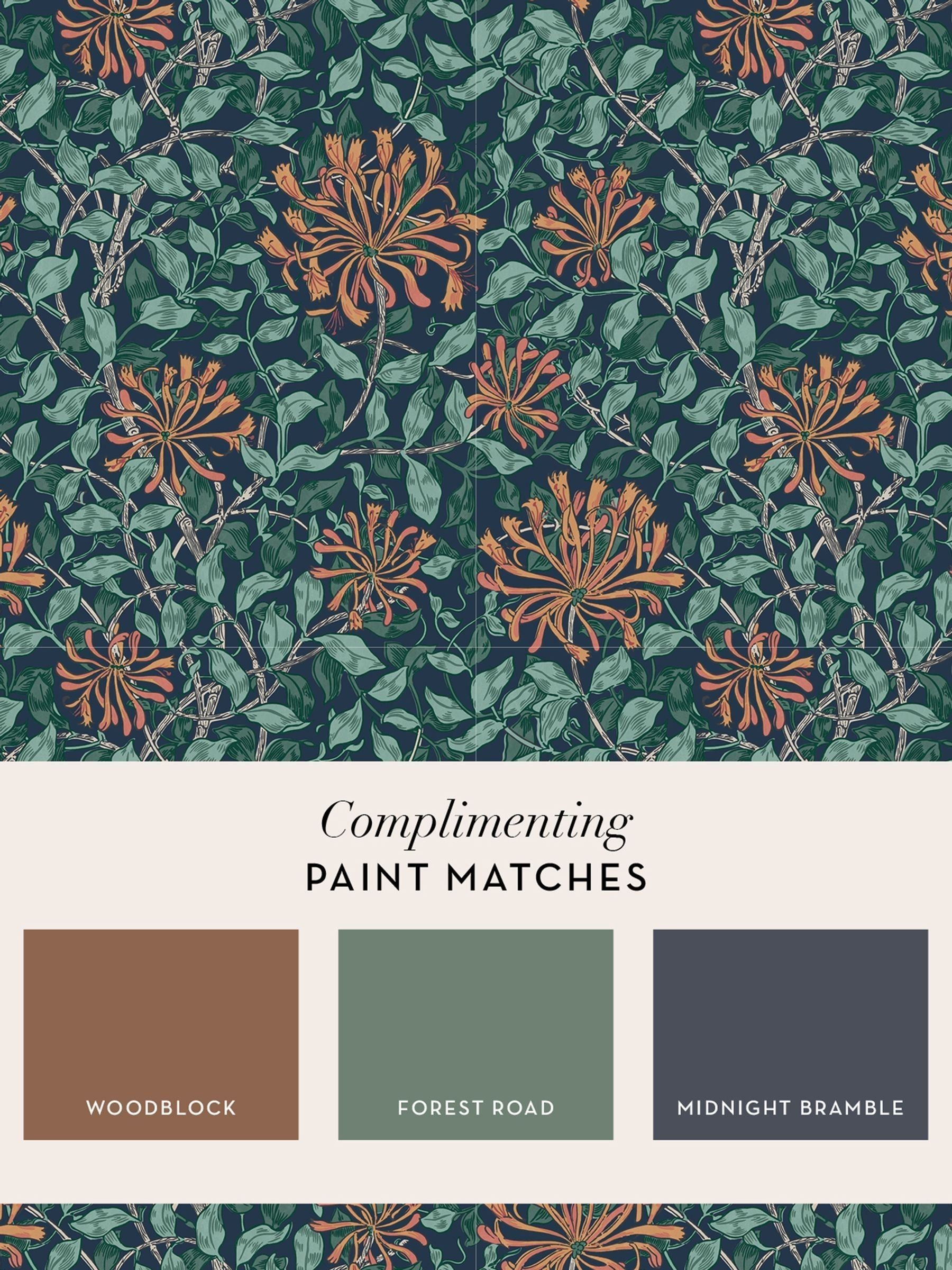 William Morris Honeysuckle wallpaper sample A4 - British product