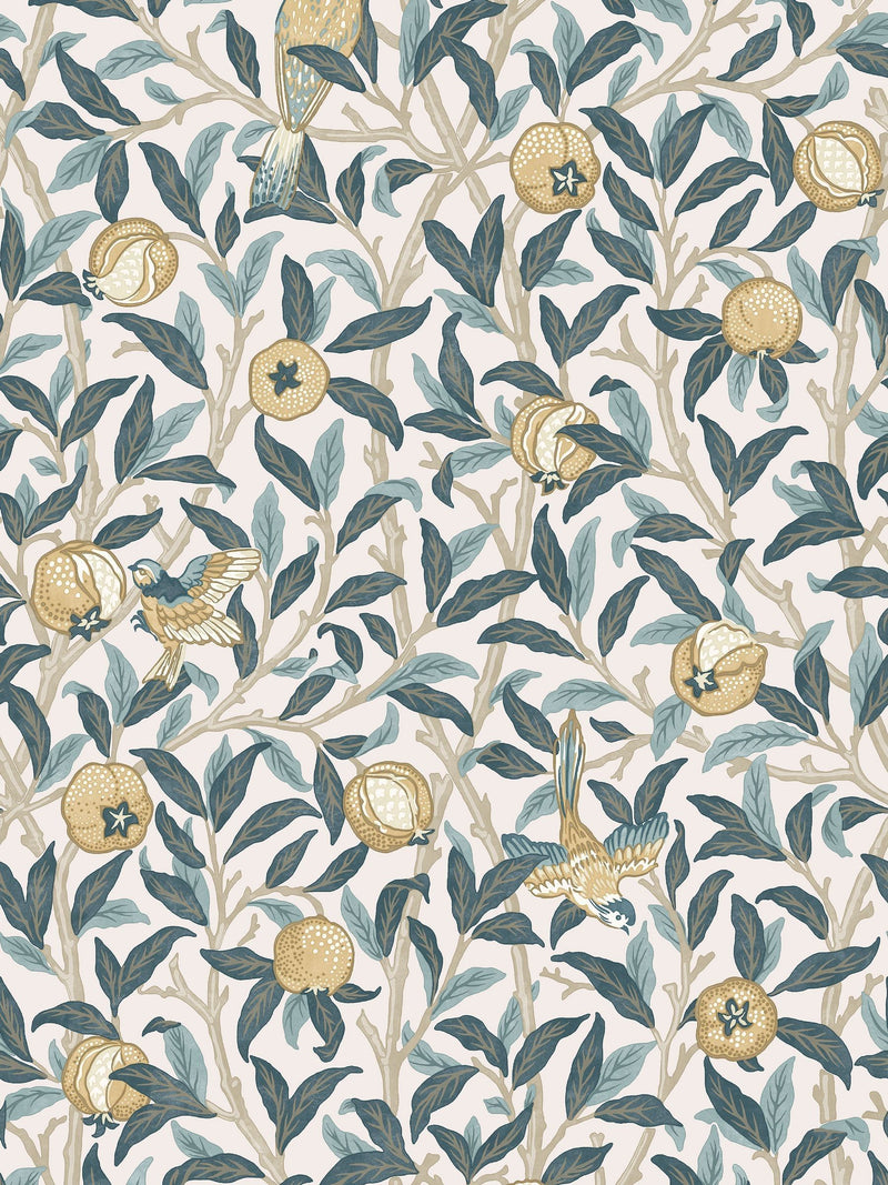 William Morris Bird and Pomegranate wallpaper sample A4, imported from the UK