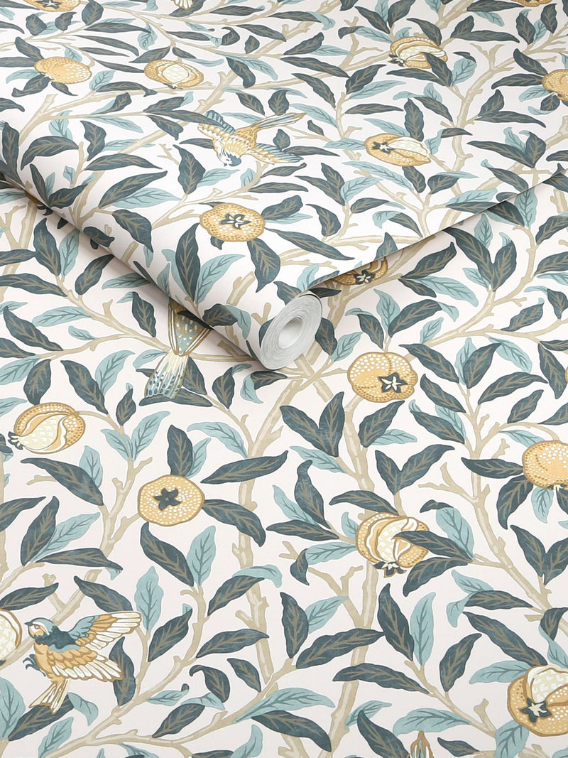 William Morris Bird and Pomegranate wallpaper sample A4, imported from the UK