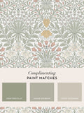 William Morris Garden Soft Sage wallpaper sample A4 - British product