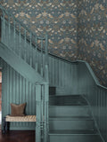 William Morris Strawberry Thief wallpaper in Washed Blue 10m (British brand)