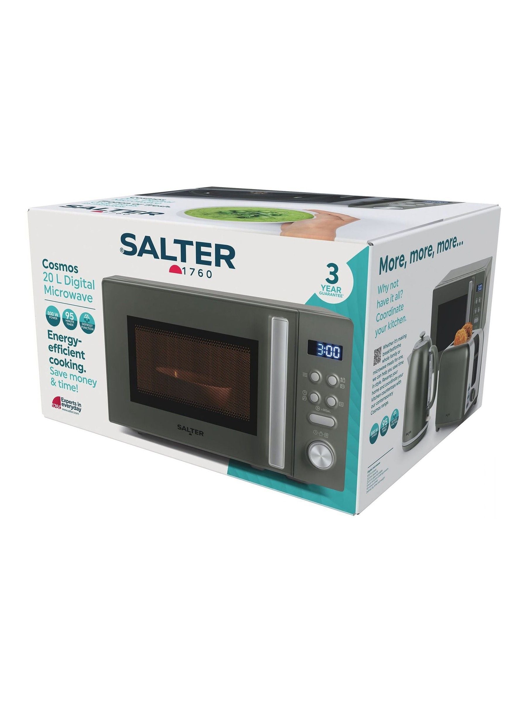 Salter Grey Cosmos 20L microwave (British brand)
