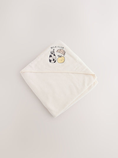 Next Neutral Milk Club Hooded Baby Towel 75cm- Buy online at McGrocer