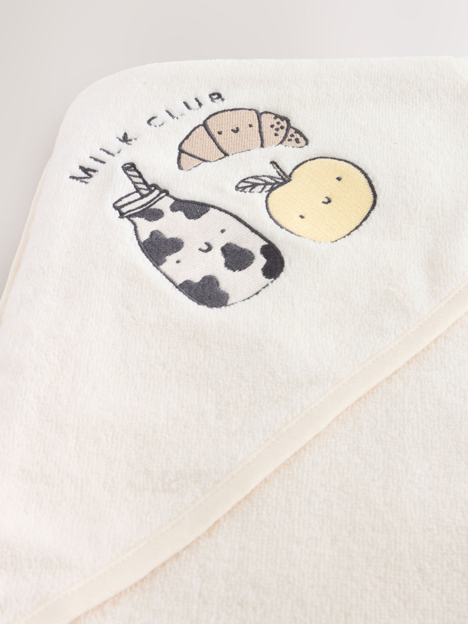 Neutral Milk Club hooded baby towel 75cm, imported from the UK