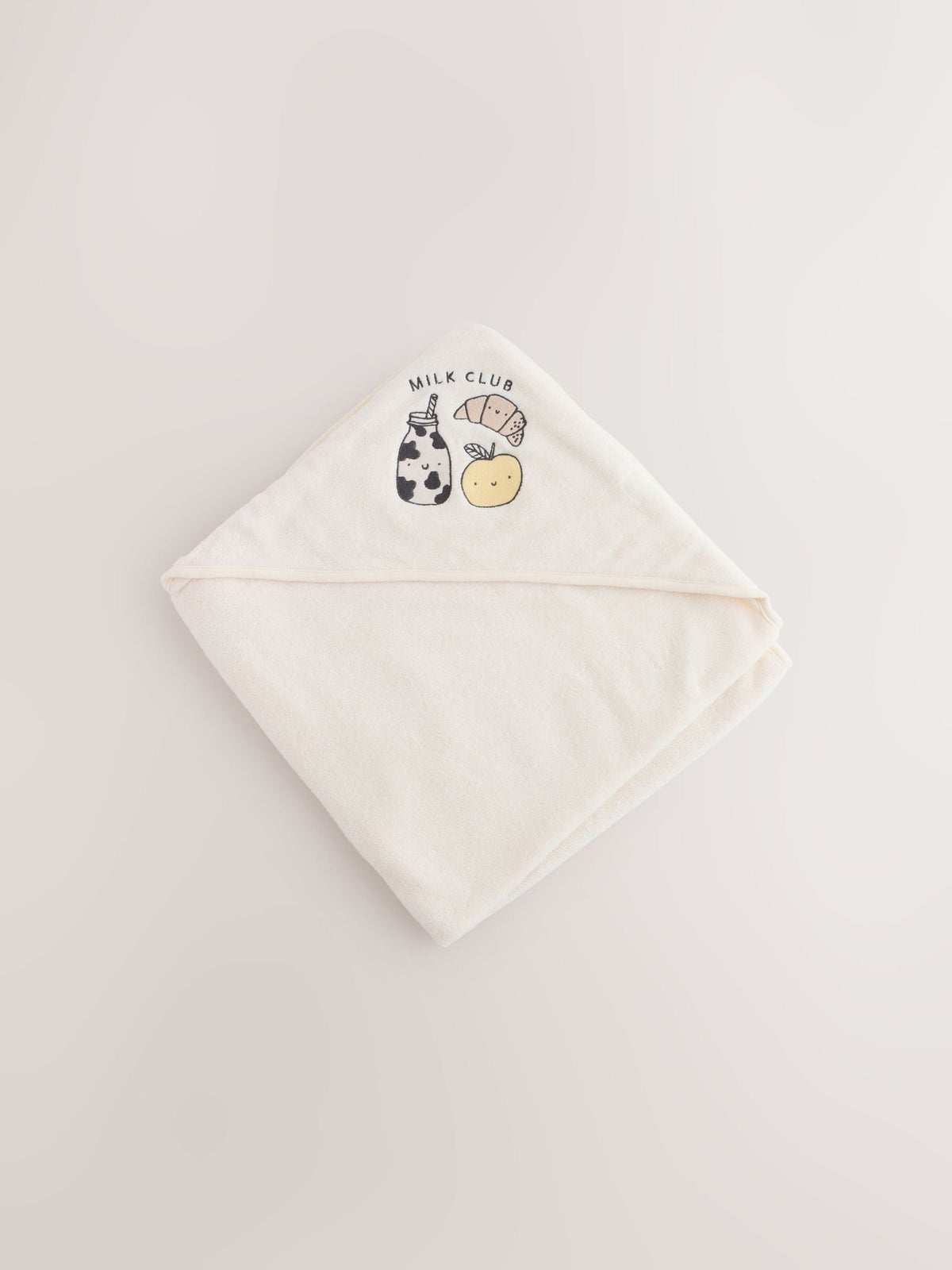 Neutral Milk Club hooded baby towel 75cm, imported from the UK
