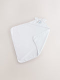 White safari animals hooded towel 75cm - British product