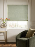 Green Ready Made Blackout and Thermal Soft Marl Roman Blind