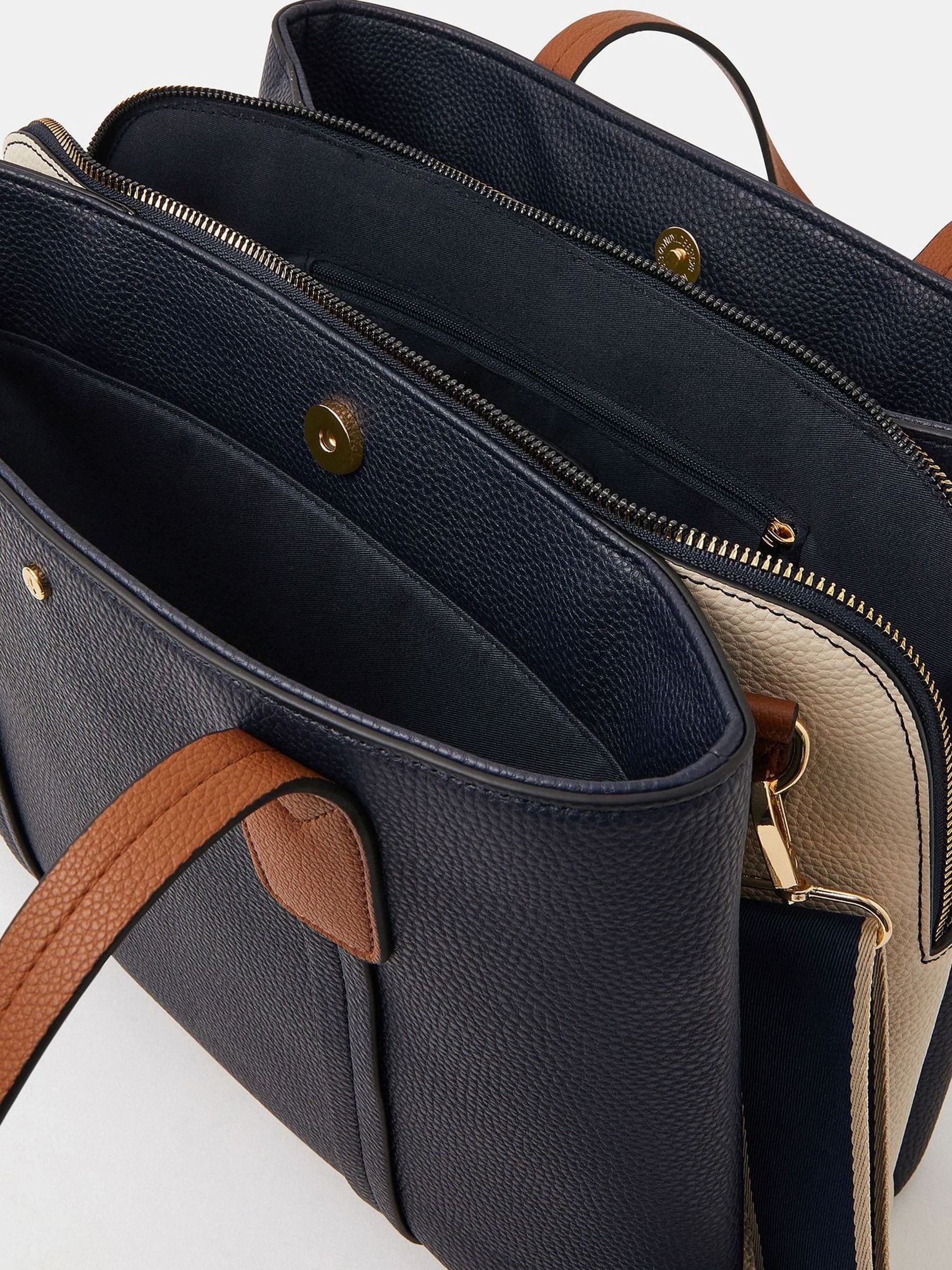 Accessorize blue webbing strap faux leather shoulder bag, UK version