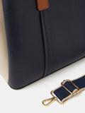 Accessorize blue webbing strap faux leather shoulder bag, UK version
