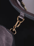 Lakeland Leather Brown Mirehouse suede tote bag, imported from the UK