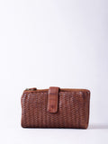 Lakeland Leather Brown Large Wreay Tab Purse