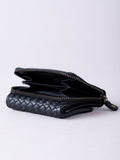 Lakeland Leather small Wreay purse black leather, imported from the UK