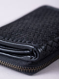 Lakeland Leather small Wreay purse black leather, imported from the UK