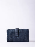 Lakeland Leather Blue Large Wreay Tab Purse