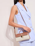 Friends Like These cream tan mini top handle handbag, imported from the UK