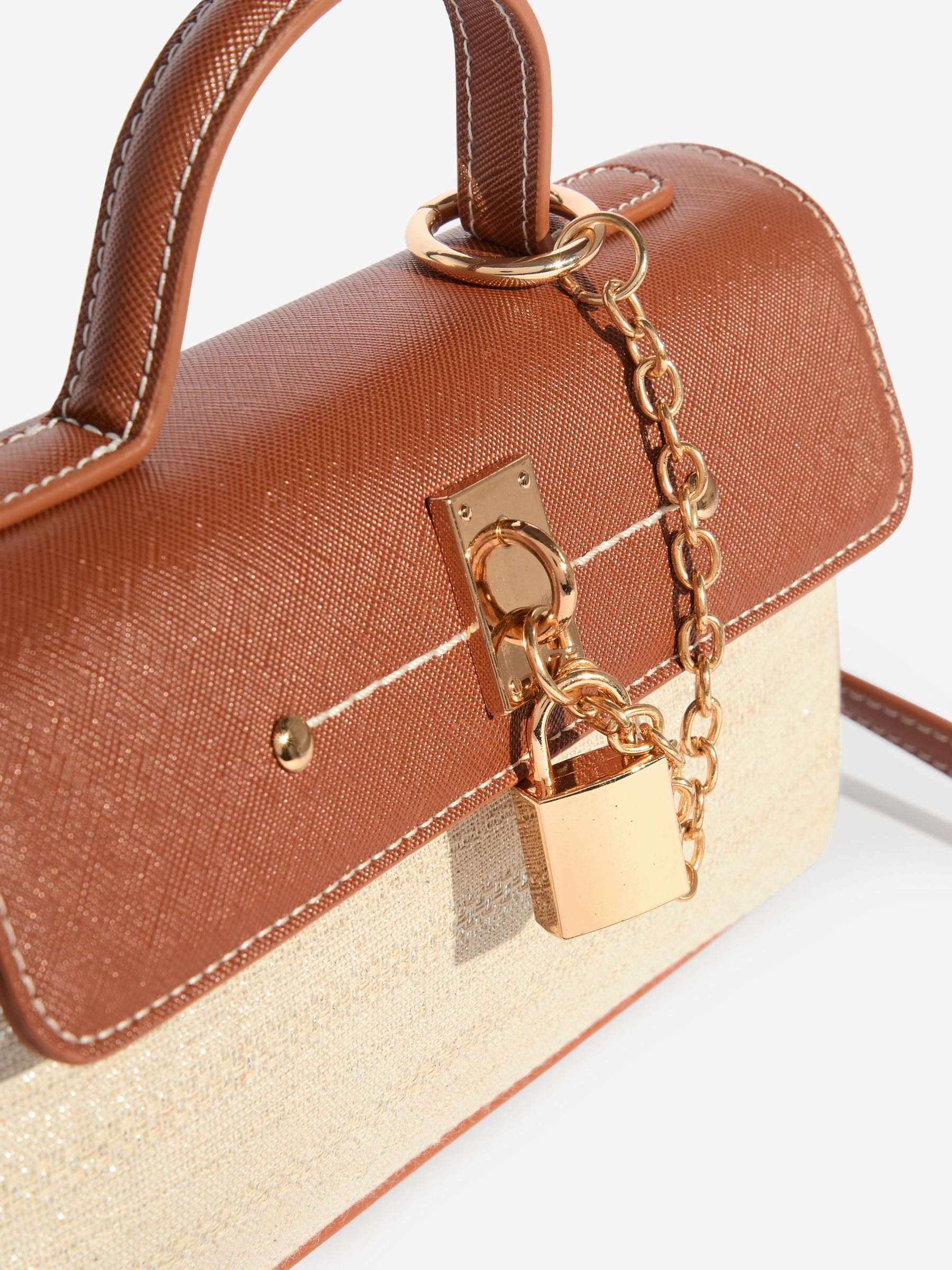 Friends Like These cream tan mini top handle handbag, imported from the UK
