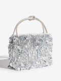 Friends Like These silver sequin top handle bag (British brand)