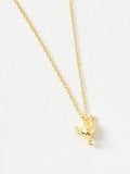 Oliver Bonas Gold Chicken Charm Plated Pendant Necklace