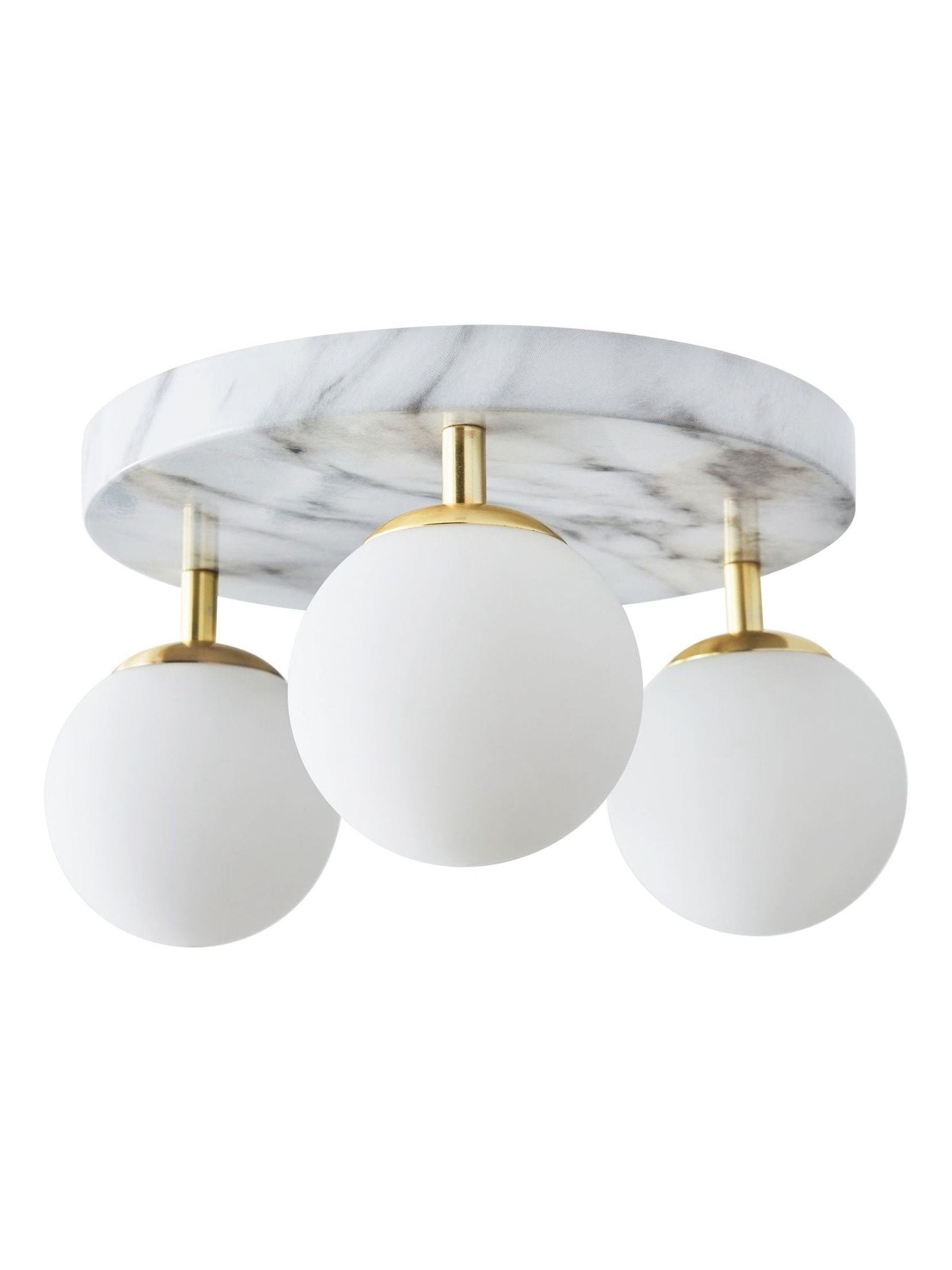 BHS Toronto bathroom ceiling light marble effect 3-light (British brand)
