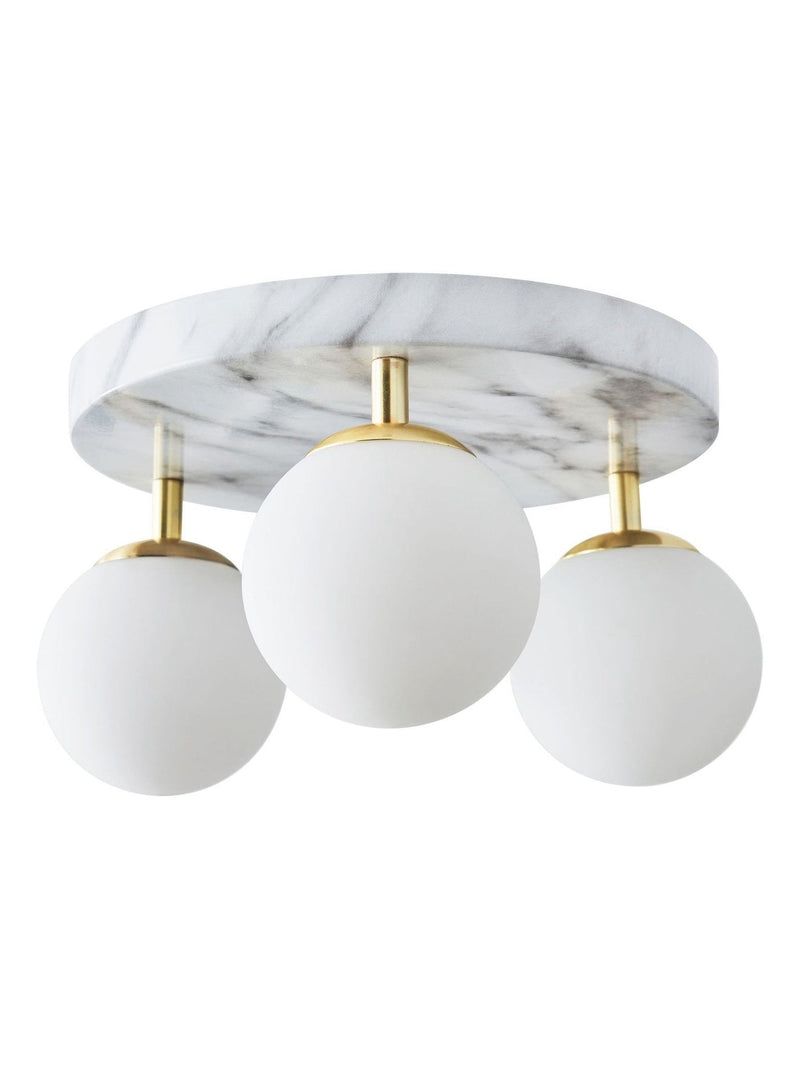 BHS Toronto bathroom ceiling light marble effect 3-light (British brand)