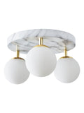 BHS Toronto bathroom ceiling light marble effect 3-light (British brand)