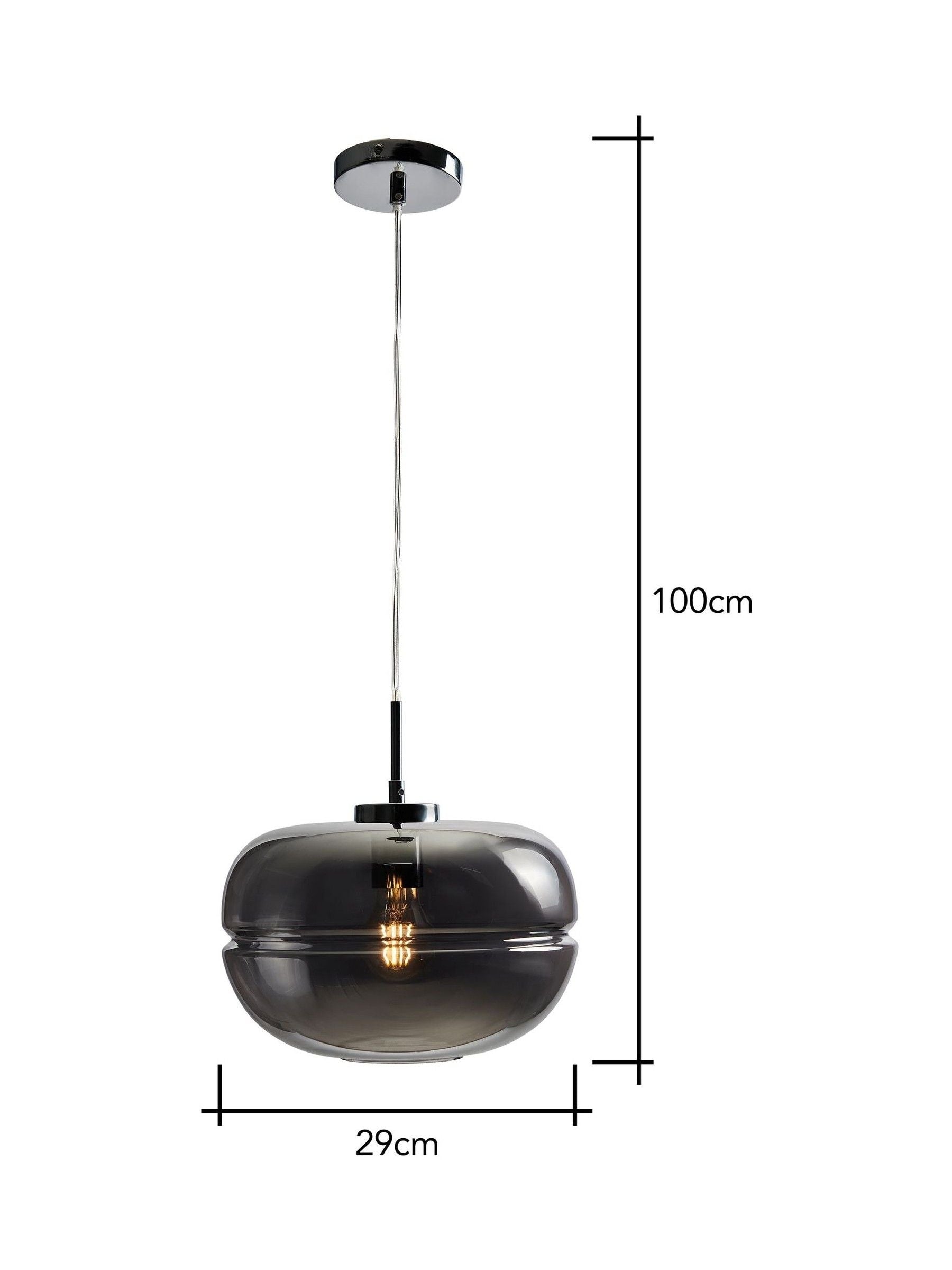 BHS Joel pendant ceiling light adjustable height (British brand)