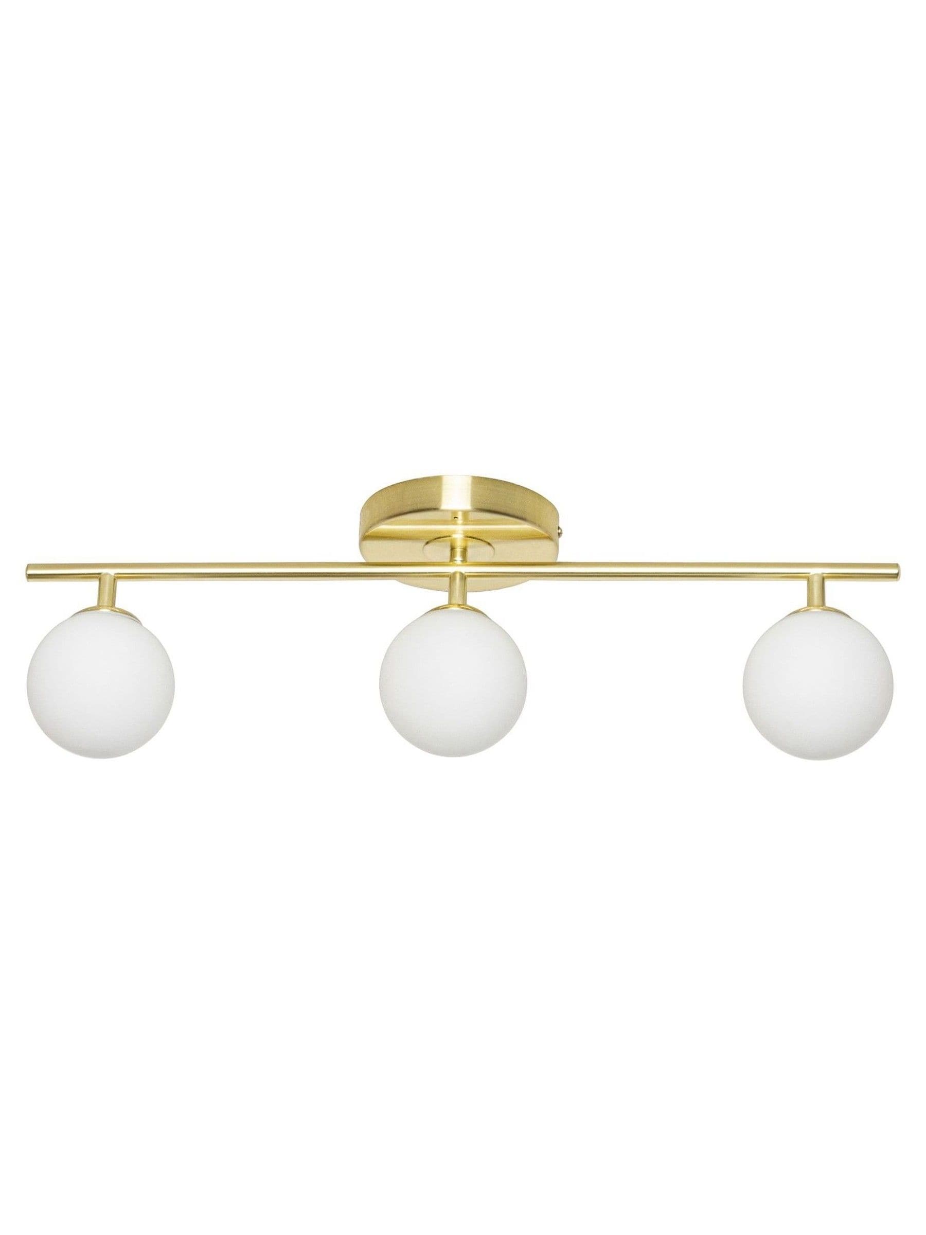 BHS satin brass Toronto bathroom ceiling light, UK version