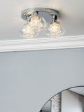 BHS chrome Vancouver Glam bathroom ceiling light, imported from the UK