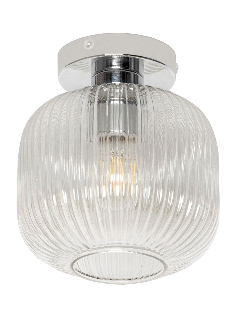 BHS Quebec glass bathroom flush light 23cm (British brand)