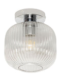 BHS Quebec glass bathroom flush light 23cm (British brand)