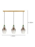 BHS Seline 3 light pendant in brass green, UK version