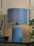 BHS Blue Malmo ceramic table lamp 45cm, imported from the UK