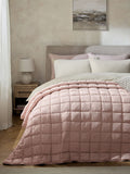 Pink Darcie Textured Quilted Bedspread
